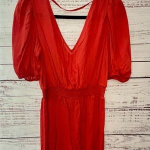 Express Red Women's Romper
